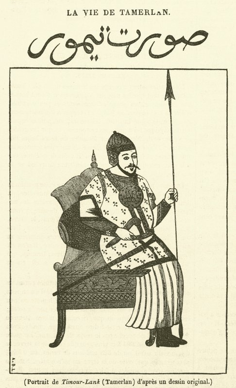 Portrait de Timour-Lank, Tamerlan (engraving) 作者 法语学校
