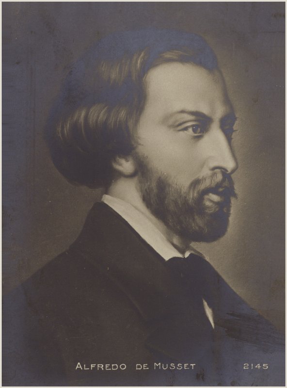 Alfred de Musset的肖像 作者 法语学校