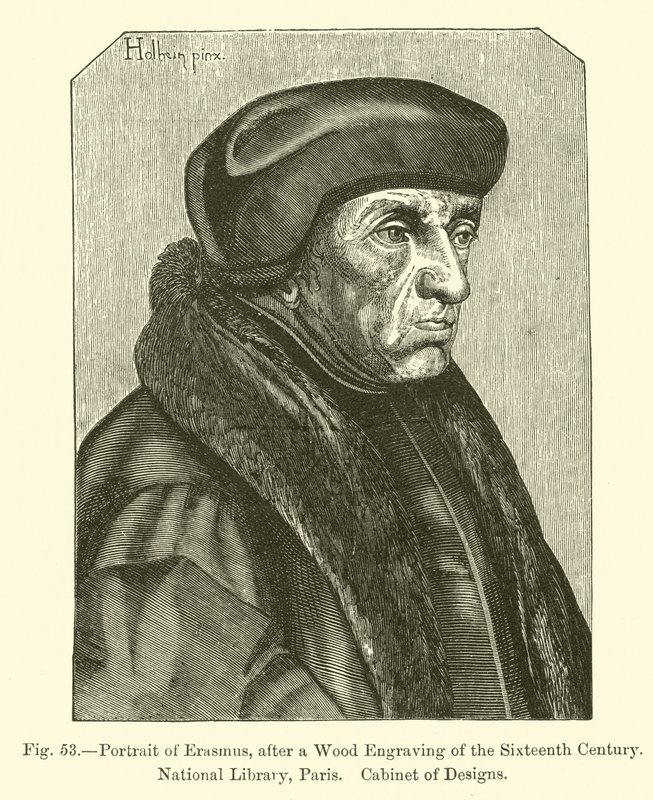 Portrait of Erasmus (engraving) 作者 法语学校