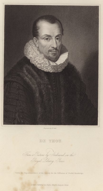 Jacques Auguste de Thou的肖像 作者 法语学校