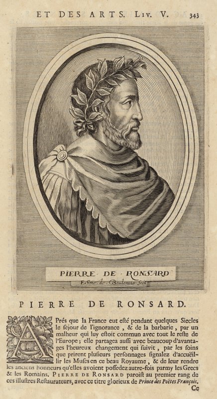 Pierre de Ronsard的肖像 作者 法语学校