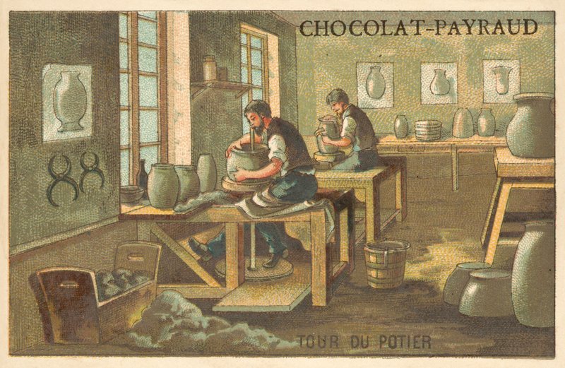 陶器轮(chromolitho) 作者 法语学校