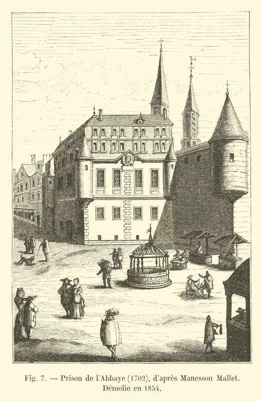 Prison de labbaye，1702，Maneson Mallet，Demolie en 1854 作者 法语学校