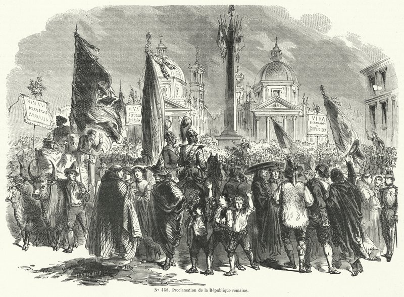 1849年2月9日宣布意大利罗马共和国 作者 法语学校