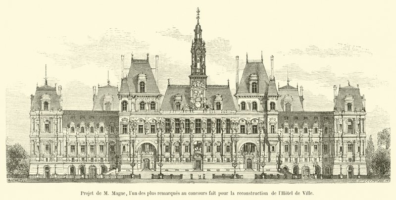 Project Magne是比赛中最重要的评论之一，用于重建Hotel de Ville 作者 法语学校
