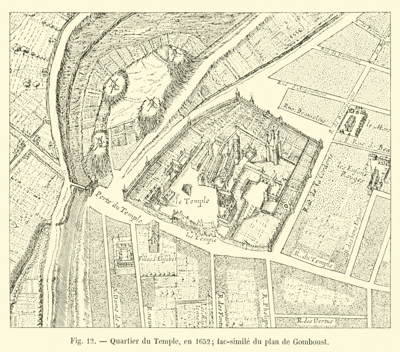 Quartier du Temple，1652年;与Gomboust的计划相似 作者 法语学校