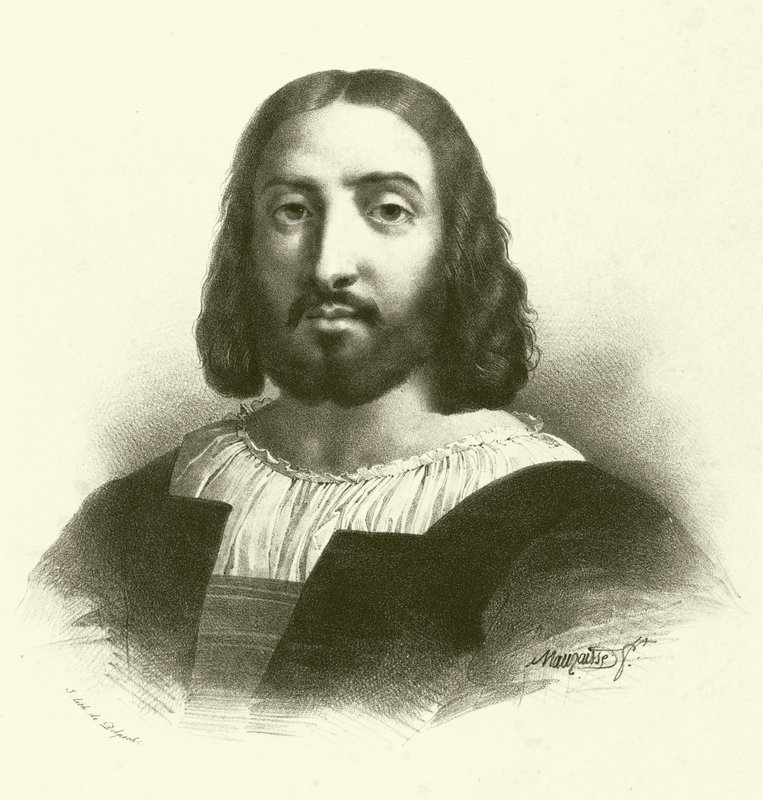 Raffaello Sanzio da Urbino, known as Raphael, portrait (engraving) 作者 法语学校