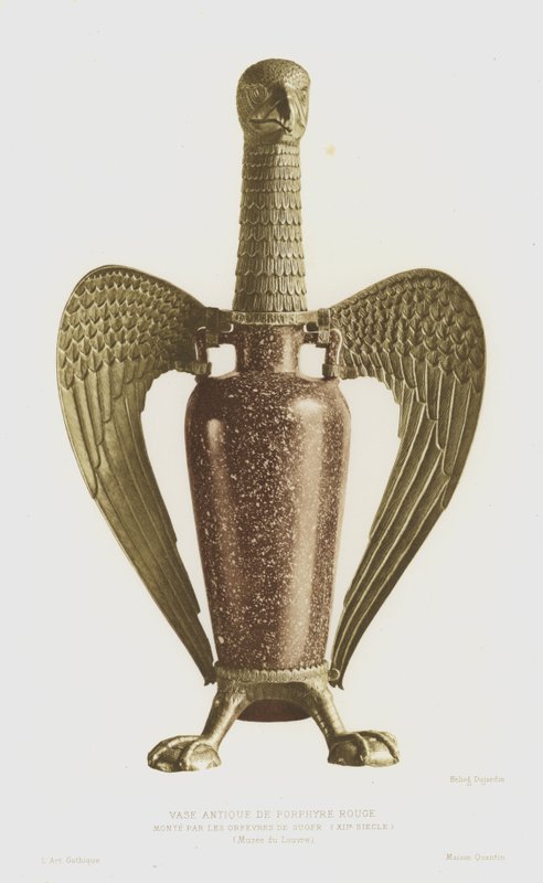 Red porphyry vase mounted by the goldsmiths of Abbot Suger, French 作者 法语学校