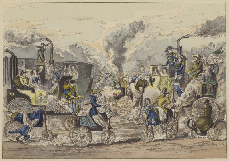 伦敦摄政公园，1831年（彩色雕刻）。 作者 法语学校