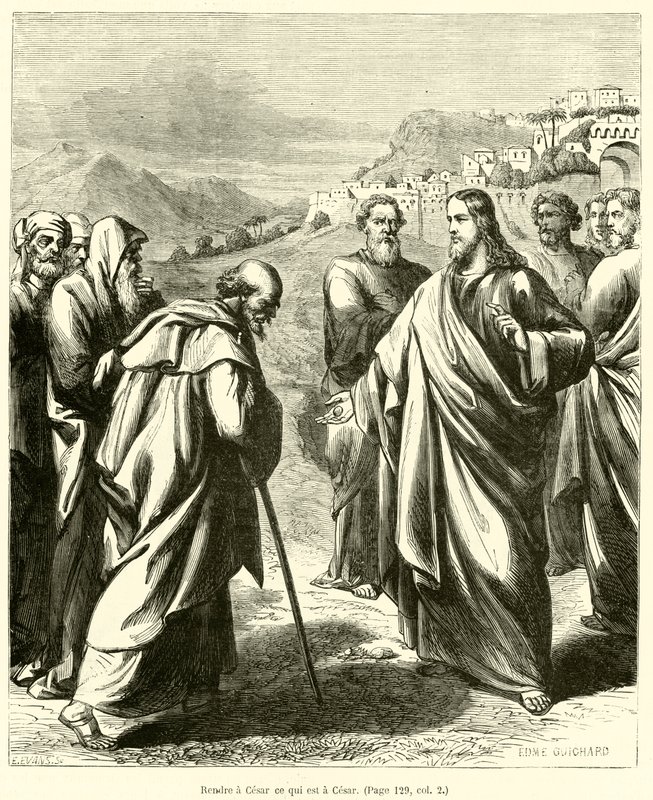 Rendre a Cesar ce qui est a Cesar (engraving) 作者 法语学校