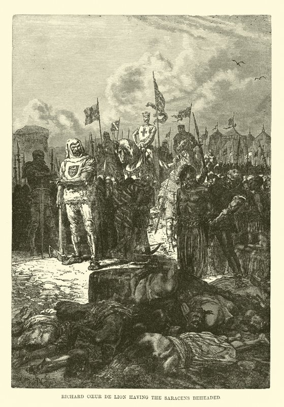 Richard Coeur de Lion将撒拉逊人斩首 作者 法语学校