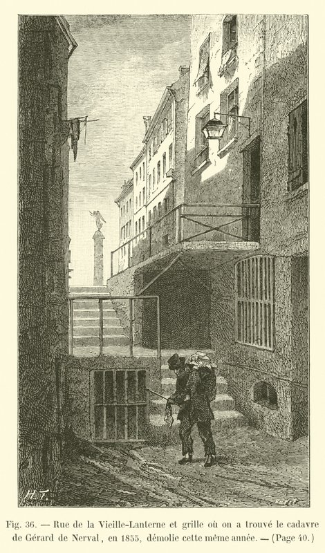 Rue de la Vieille-Lanterne和我们在1855年发现Gerard de Nerval尸体的大门在同一年被拆除 作者 法语学校