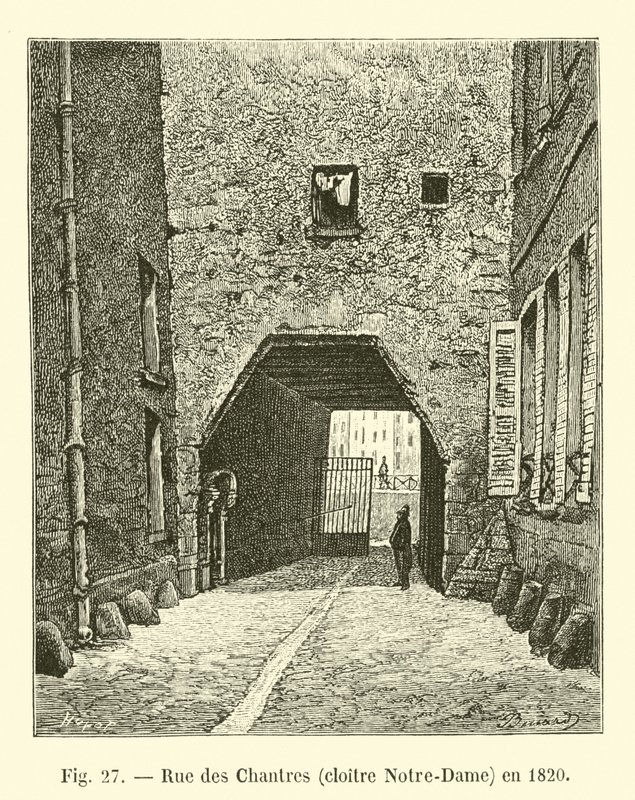Rue des Chantres，修道院Notre-Dame，1820年 作者 法语学校