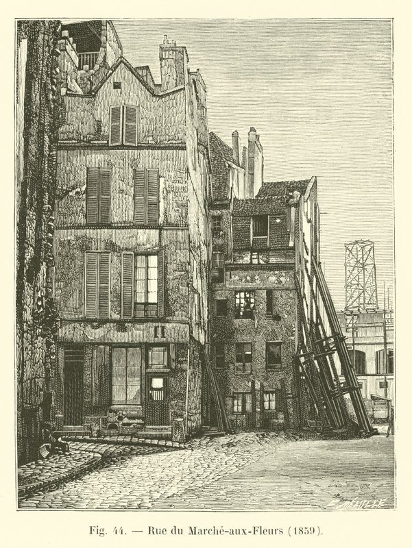 Rue du Marche-aux-Fleurs，1859 作者 法语学校