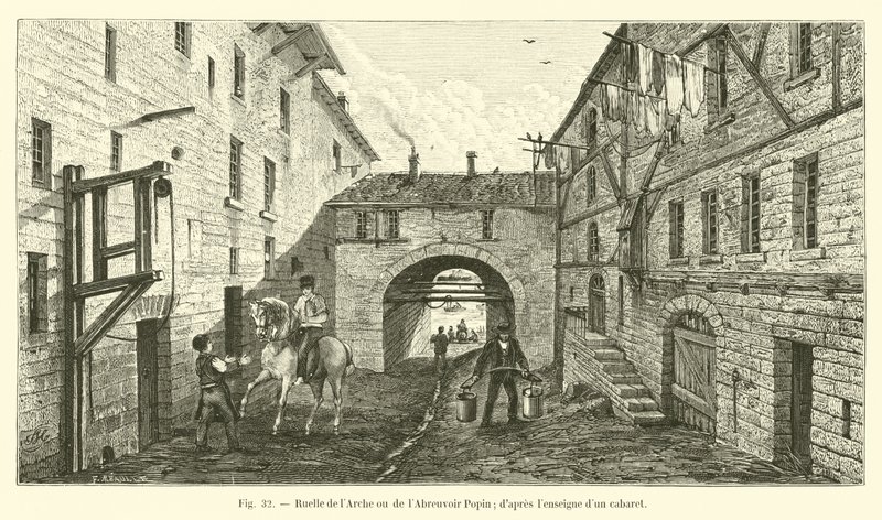 Arch or the Alvevoir Popin的小巷; dapres通知一个歌舞表演 作者 法语学校