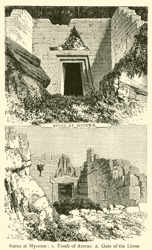 Ruins at Mycenae (engraving) 作者 法语学校