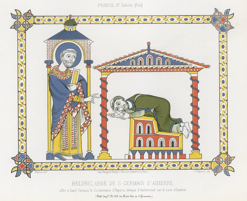 Saint Germain和Heldric在圣日耳曼修道院dAuxerre 作者 法语学校