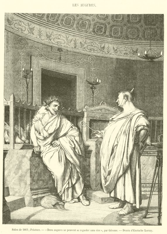 1861 年沙龙，绘画，两个预言家不能不笑不看对方（版画） 作者 法语学校