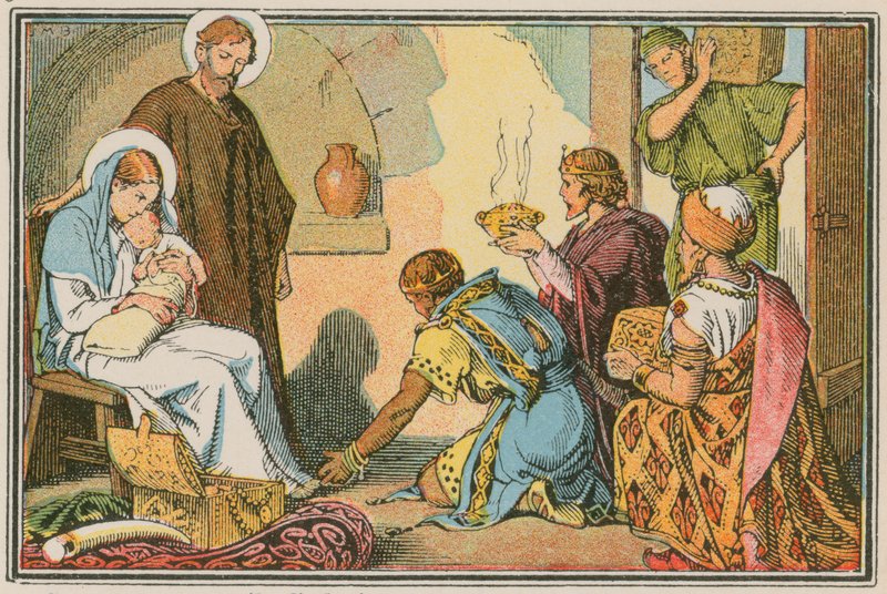 Scene from the life of Jesus (coloured engraving) 作者 法语学校