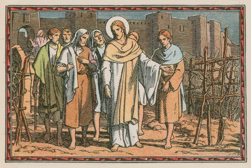 Scene from the life of Jesus (coloured engraving) 作者 法语学校