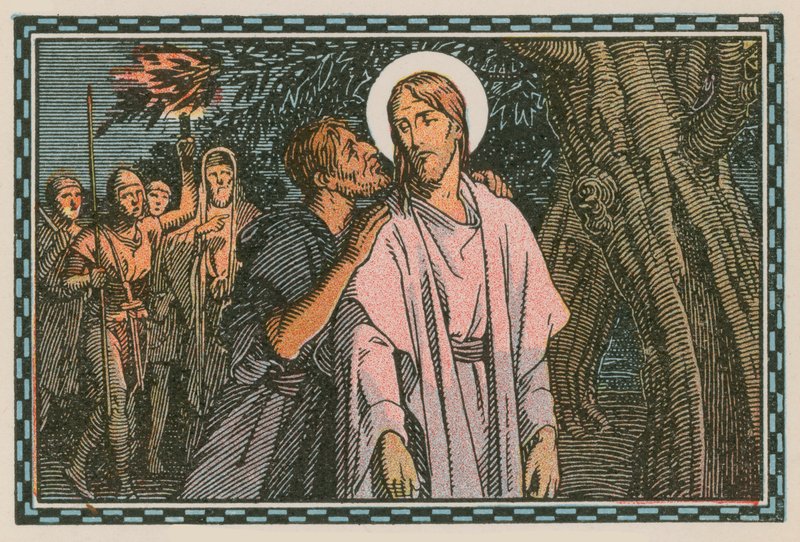 Scene from the life of Jesus (coloured engraving) 作者 法语学校