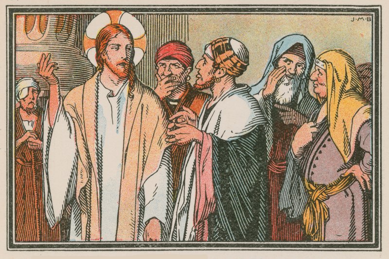Scene from the life of Jesus (coloured engraving) 作者 法语学校