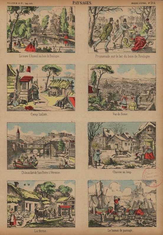 场景和风景（彩色雕刻） 作者 法语学校