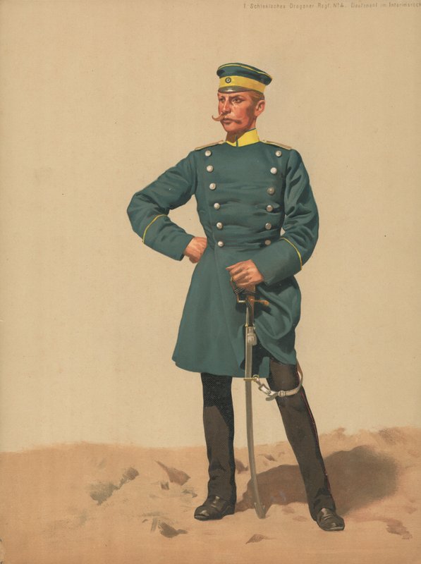 Silesian Dragoons Regt No. 4，Interinsrock的中尉 作者 法语学校
