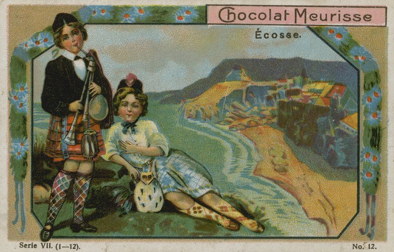 苏格兰，Chocolat Meurisse的贸易卡 作者 法语学校