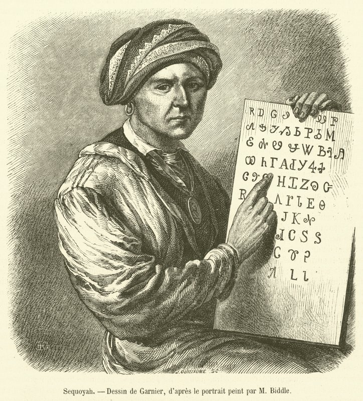 Sequoyah (雕刻) 作者 法语学校