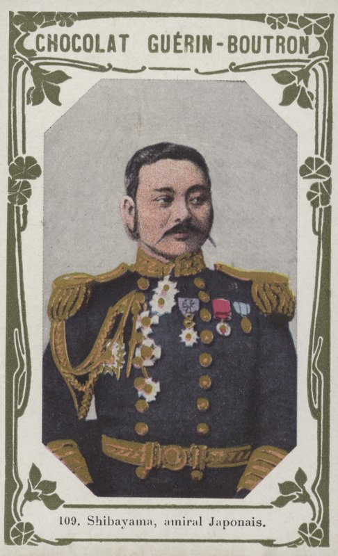 Shibayama，日本海军上将（彩色照片） 作者 法语学校