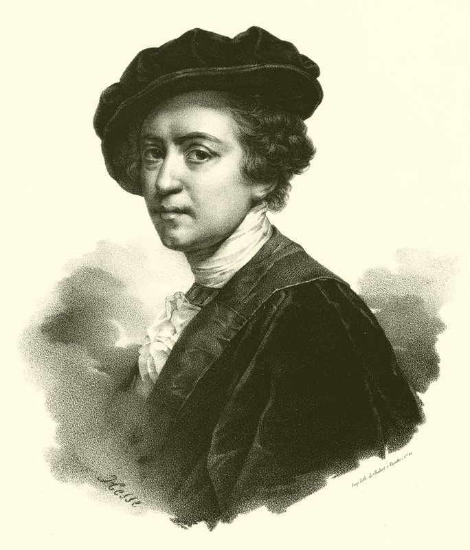 Sir Joshua Reynolds, portrait (engraving) 作者 法语学校