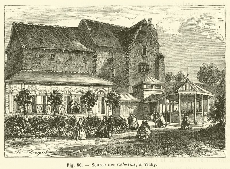 Source des Celestins, a Vichy (engraving) 作者 法语学校