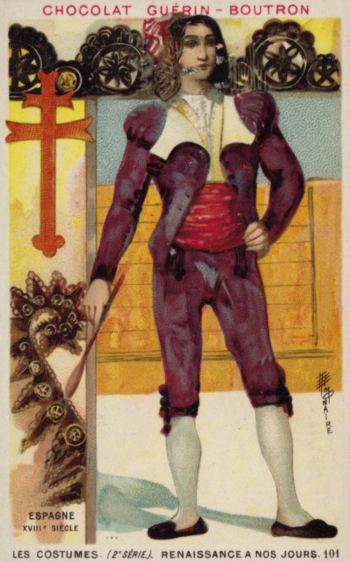 西班牙服装，18世纪 作者 法语学校