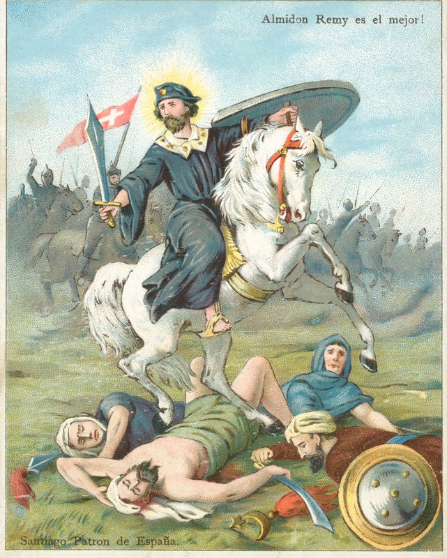 St James the Great, patron saint of Spain (chromolitho) 作者 法语学校