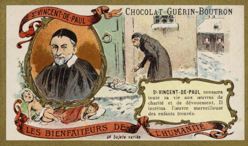 St Vincent de Paul, French priest (chromolitho) 作者 法语学校