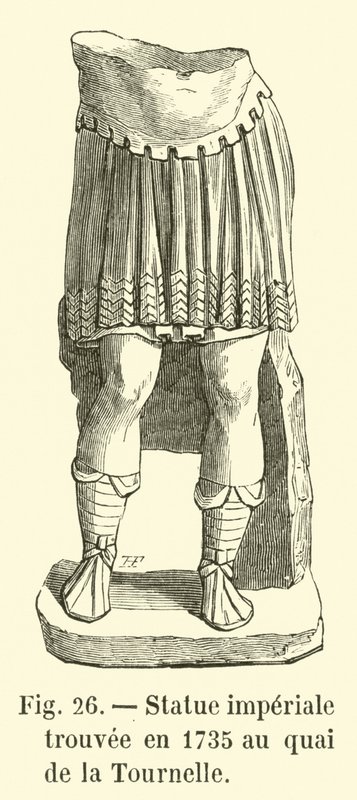皇家雕像于1735年在quai de la Tournelle发现 作者 法语学校