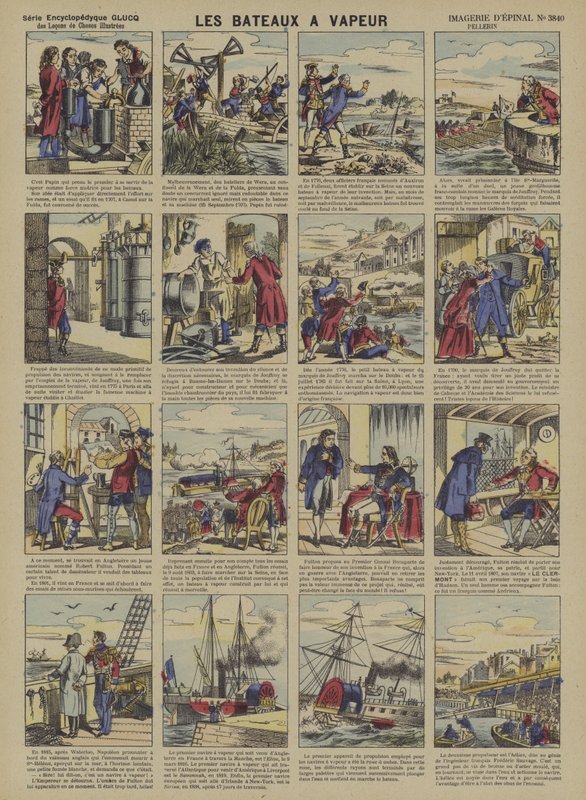 Steamboats (colour litho) 作者 法语学校