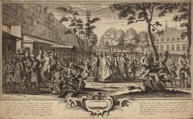 位于巴黎的Hotel de Soissons花园的证券交易所，成立于1720年 作者 法语学校