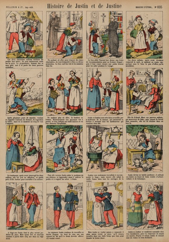 Story of Justin and Justine (coloured engraving) 作者 法语学校