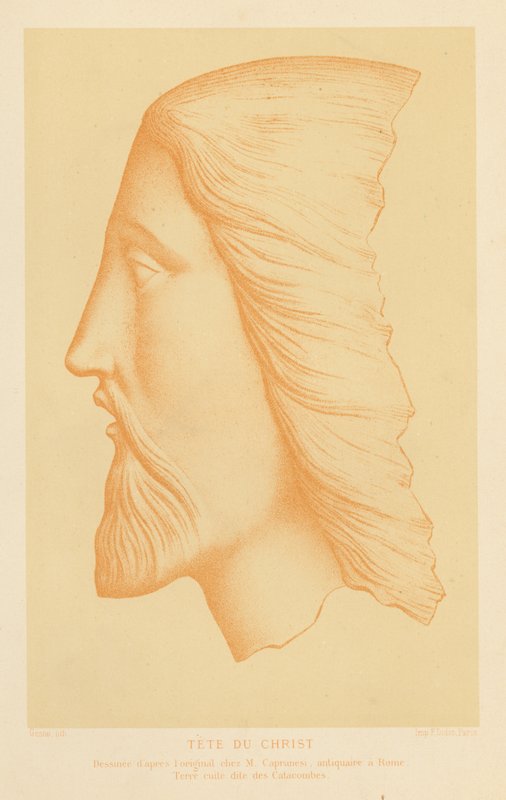 耶稣基督头像陶俑（chromolitho） 作者 法语学校