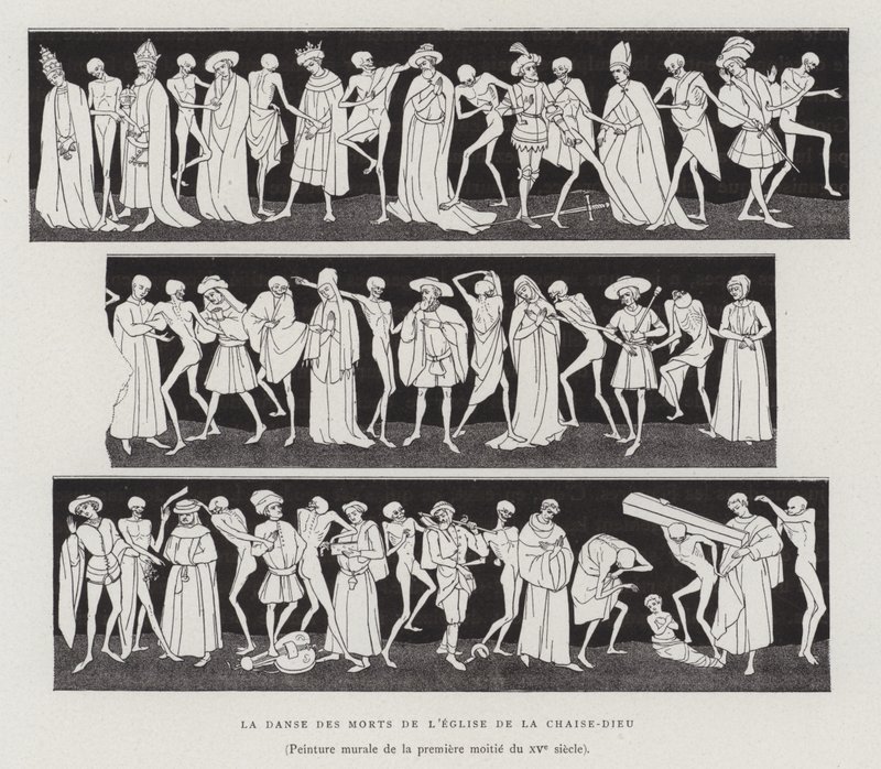 The Dance of the Dead of the Church of la Chaise-Dieu, first half of the 15th Century (litho) 作者 法语学校