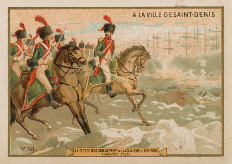 1795年1月，荷兰舰队被法国骑兵俘虏 作者 法语学校