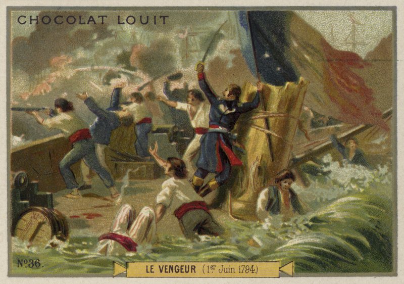 1794年，法国军舰Vengeur参加了Ushant战役（光荣的六月一日） 作者 法语学校