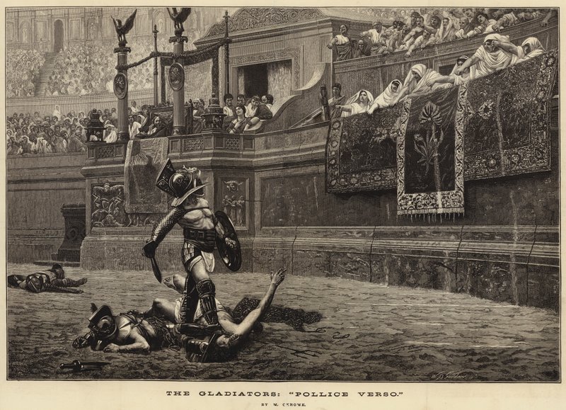 The Gladiators, "Pollice Verso" (engraving) 作者 法语学校