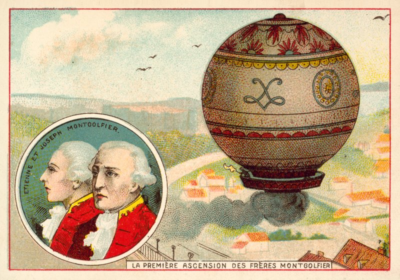 Montgolfier Brothers 首次热气球上升 作者 法语学校