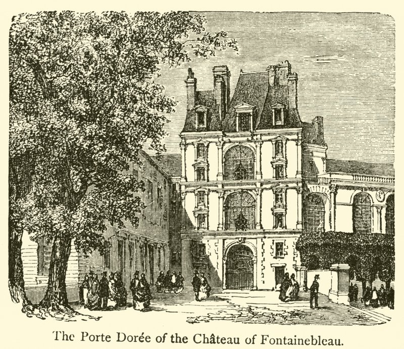 The Porte Doree of the Chateau of Fontainebleau (engraving) 作者 法语学校