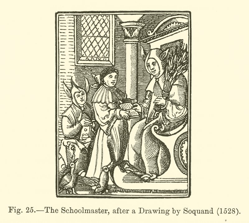 The Schoolmaster (engraving) 作者 法语学校