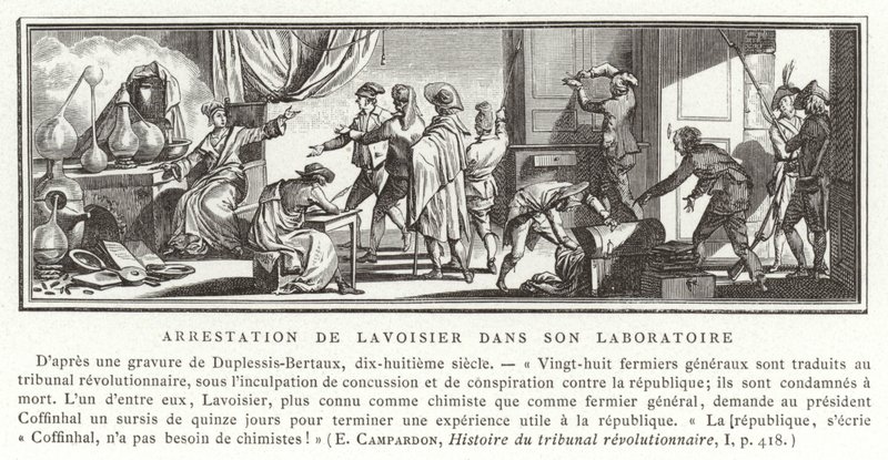 1794年，Antoine Lavoisier在他的实验室被捕 作者 法语学校