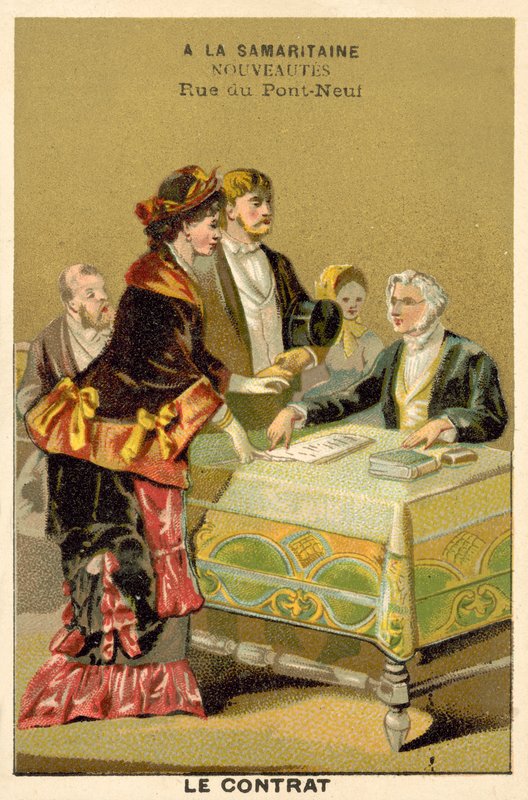 合同 (chromolitho) 作者 法语学校